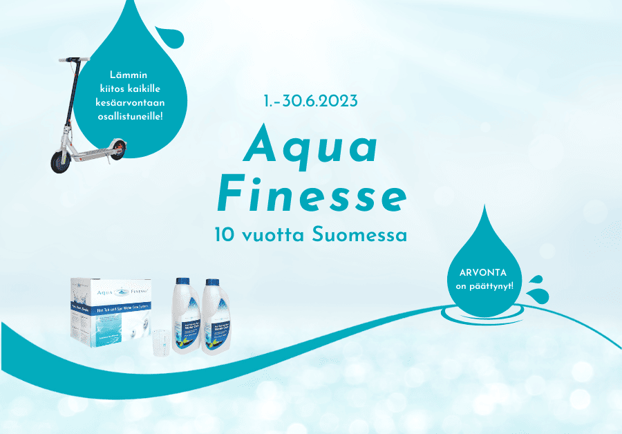 AquaFinesse arvonta AquaFinesse 10 vuotta Suomessa